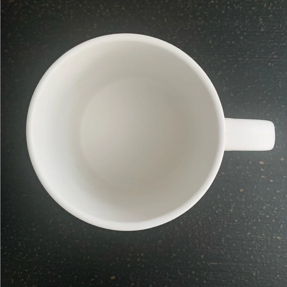 Pottery Barn Mason Stackable Alpha Mug White with Back N NWOT